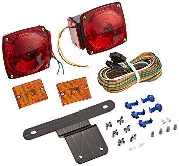 Juego de luces traseras LED ovaladas para remolque de 4 pulgadas, 2 color  ámbar y 2 color rojo