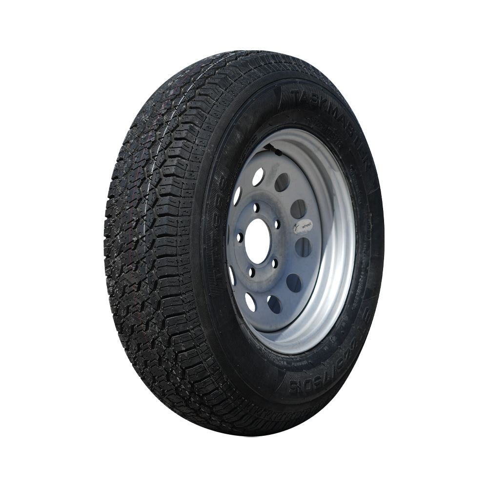 Goodride Llanta y rueda radial para remolque de 15 y 10 capas - ST  225/75R15 6 lengüetas (Mod plateado), Conjuntos de neumáticos y ruedas