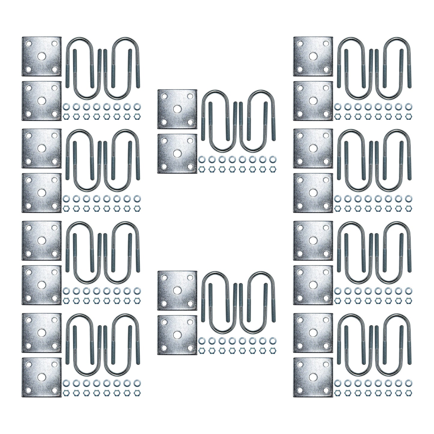 Kit de pernos en U para remolque de 3/8" para ejes de tubo de 1 3/4" y 2000 lb