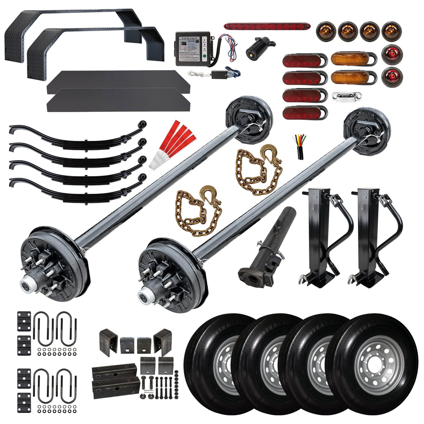 7000 lb TK Tandem Axle Gooseneck Trailer Parts Kit - 14K Capacity HD (Complete Original Series)