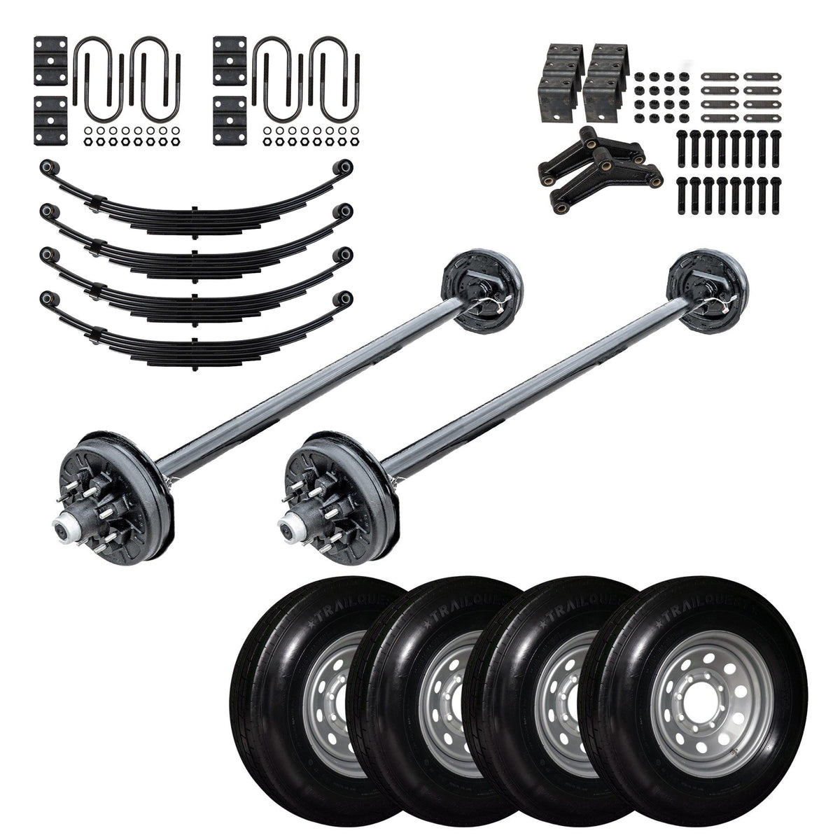 7000 lb Heavy Duty Tandem Axle TK Trailer Kit - 14K Capacity - (Original Series) - Double Eye Set-up