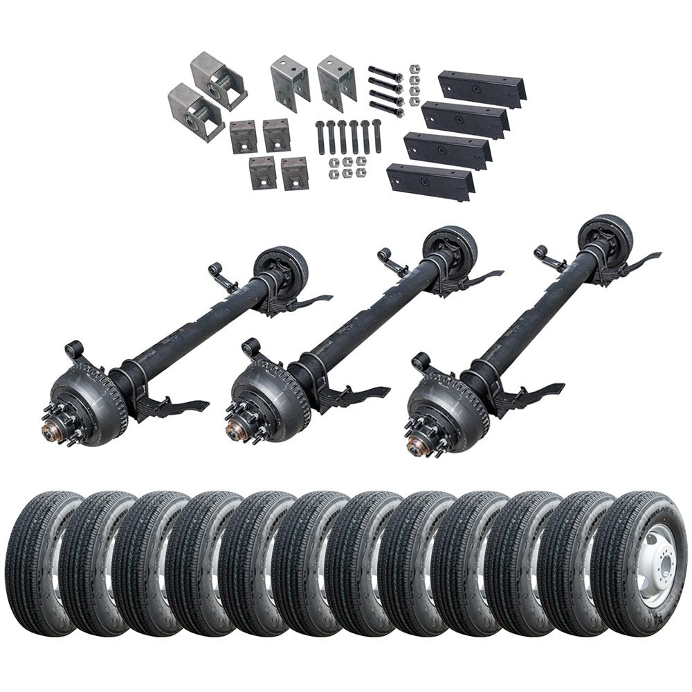 10,000 lb Dexter Triple Axle Kit - Sprung - 30K Capacity (Axle Series)