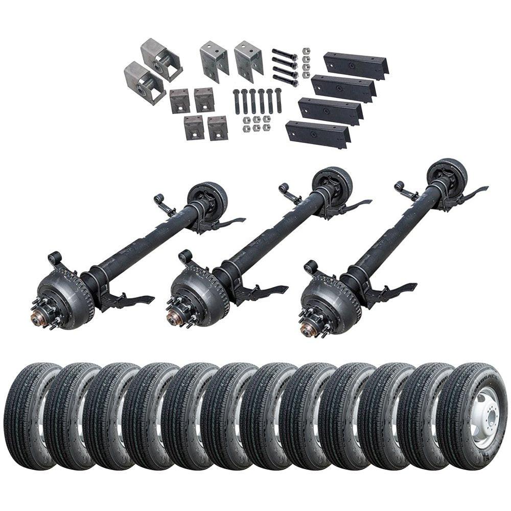 10,000 lb Dexter Triple Axle Kit - Sprung - 30K Capacity (Axle Series)