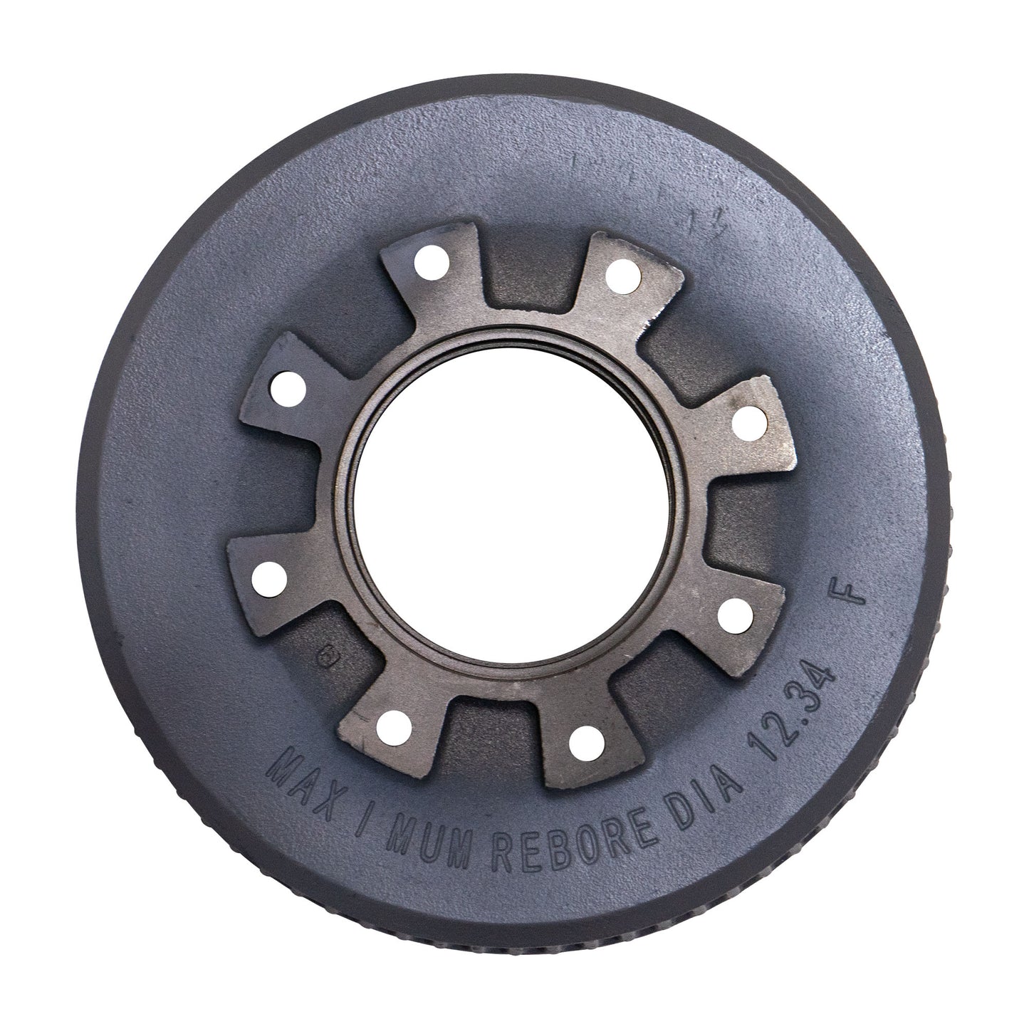 10K GD Trailer Axle Drum - 8 lug (For Axles Manufactured Before 07/2009) - Top View