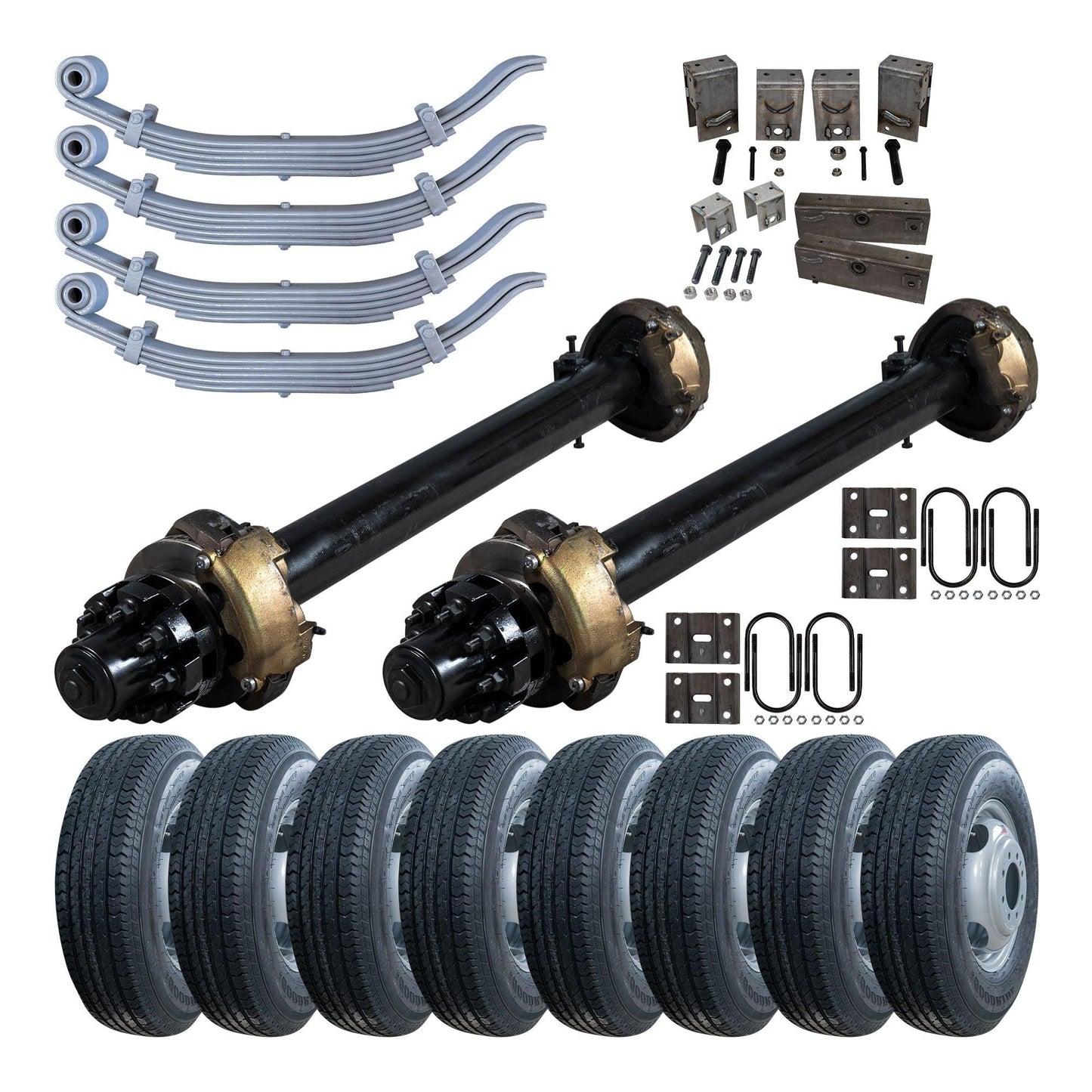 12,000 lb TK Tandem Axle Trailer Kit - Hydraulic Brake - 24K Capacity - Super Single - Installation Reference