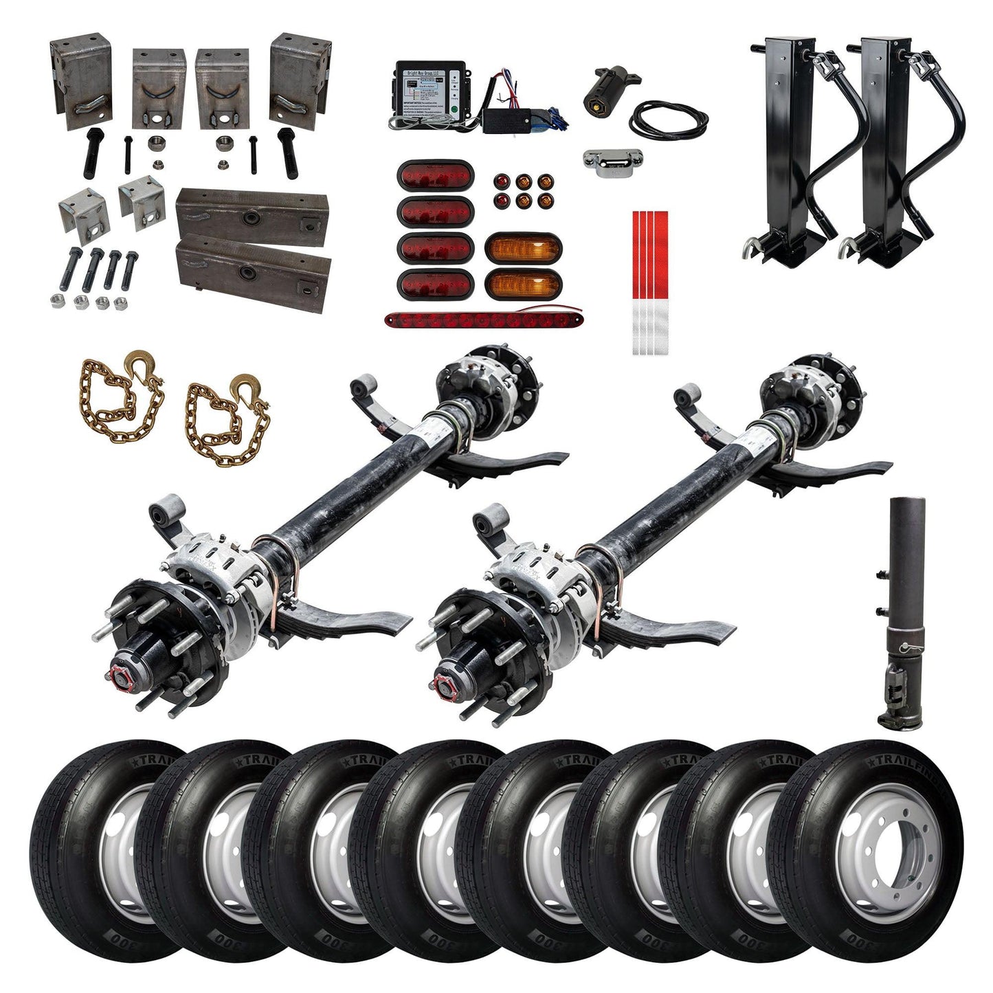 16,000 lb Lippert Tandem Axle Gooseneck Hydraulic TK Trailer Kit - 32K Capacity HD - (Complete Original Series)