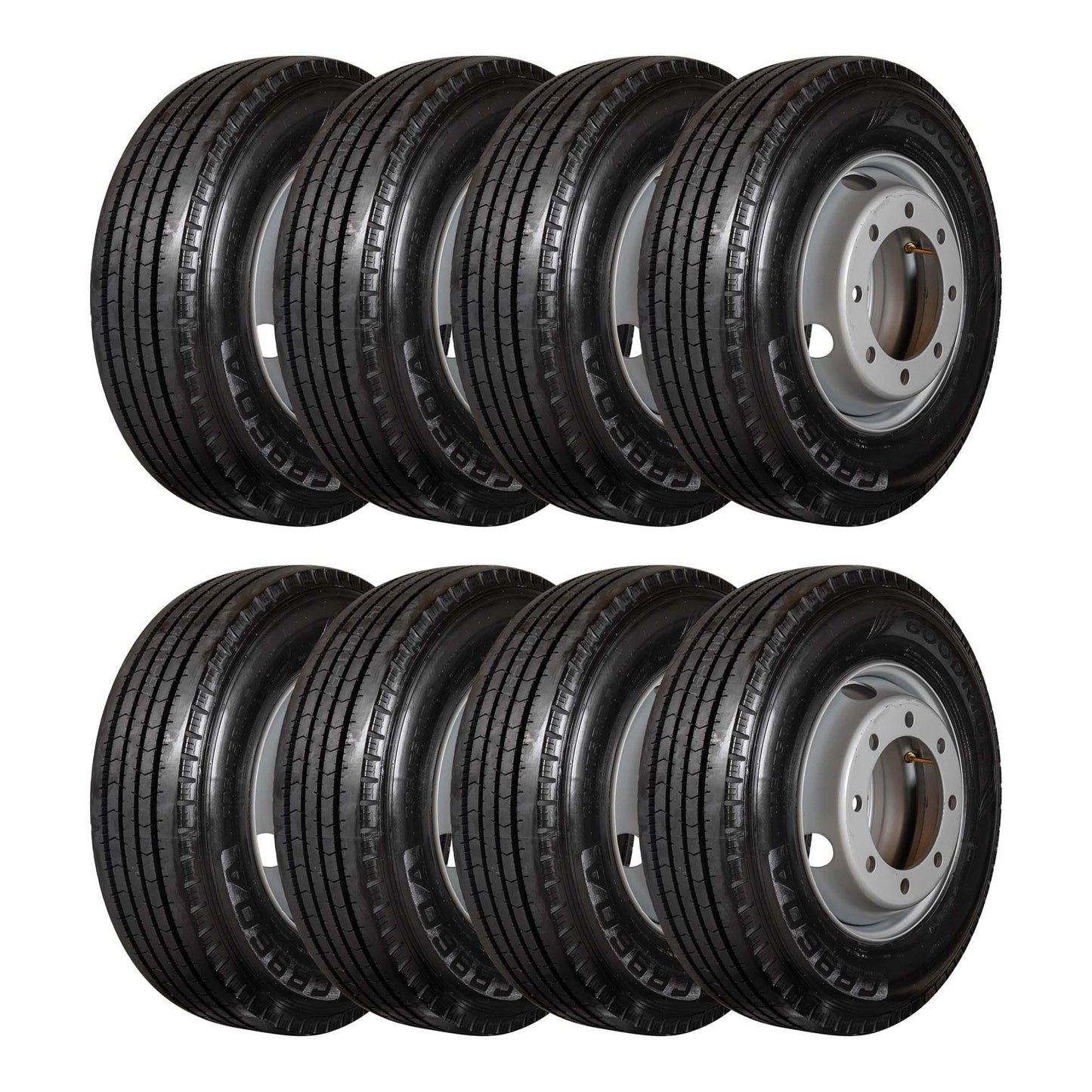 Trailfinder 17.5" 18 ply Radial Trailer Tire & Wheel - ST 235/75R17.5 8x275mm Lug (Silver - Detail 6