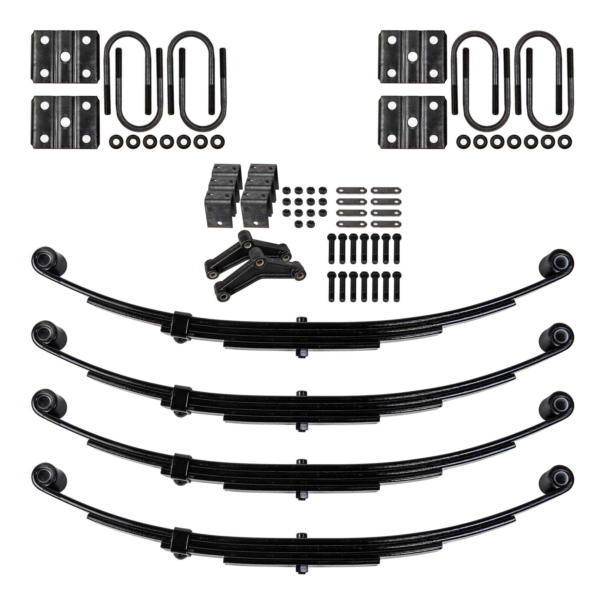 Rear Track Hanger Kit KUAFU 10K LBS Trailer Axle Hanger Kit - Complete 2" Wide Slipper Spring Set Trailer Axel - Foto 5