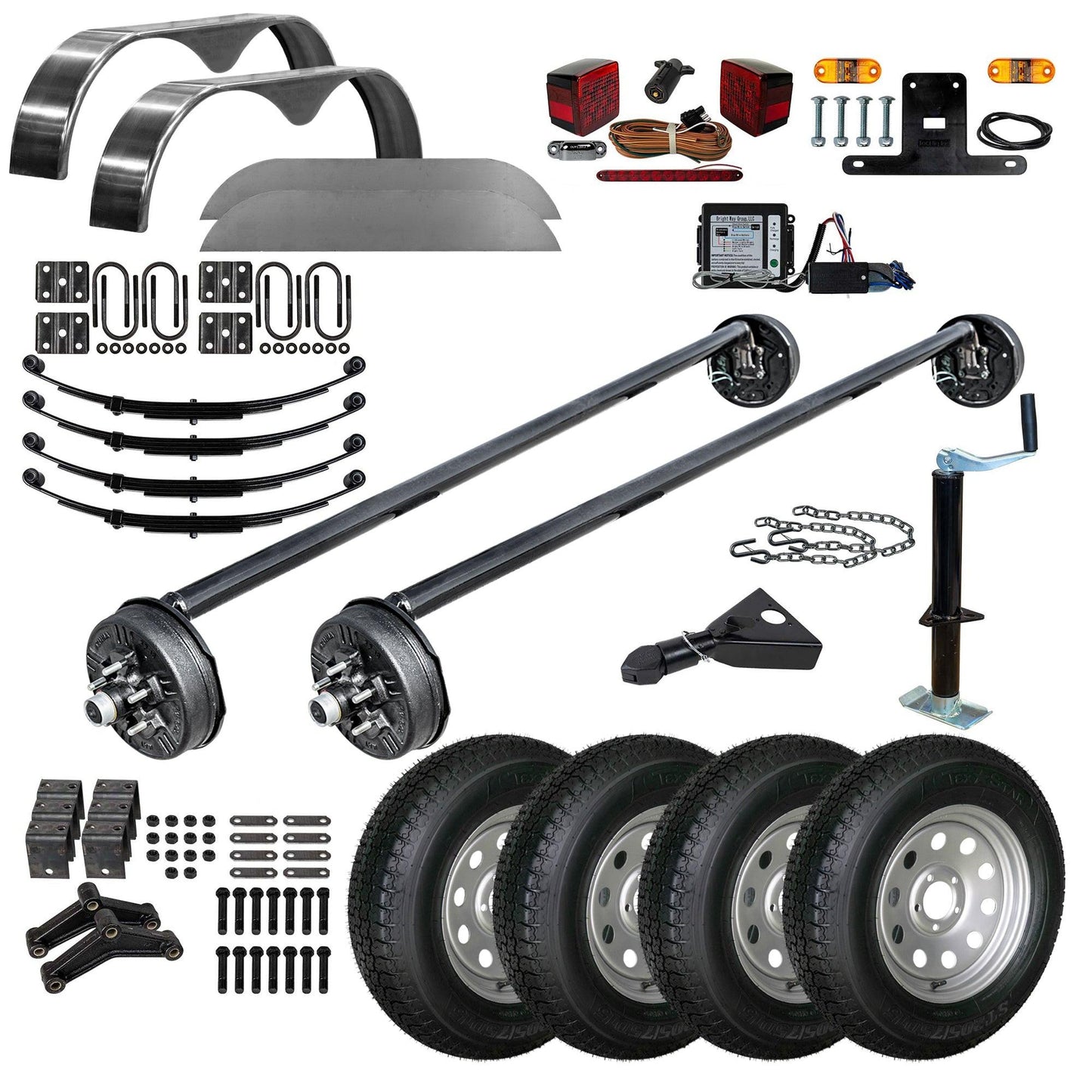 3.5k TK Tandem Axle Trailer Parts Kit - 7000 lb Capacity HD (Drop Complete Original Series)
