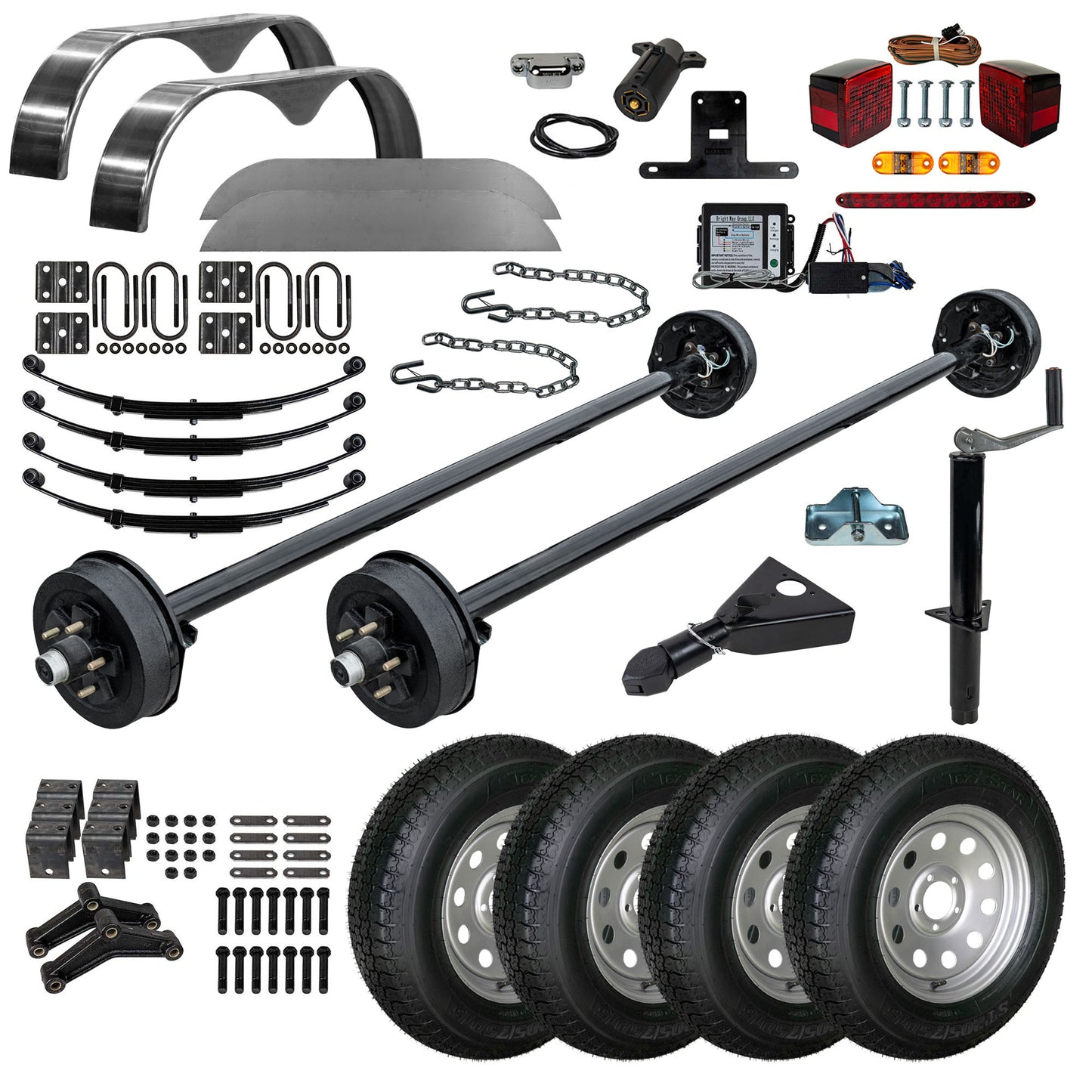 3500 lb TK Tandem Axle Trailer Parts Kit - 7K Capacity LD (Complete Original Series)