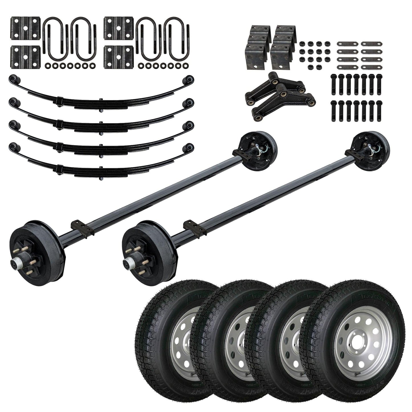 3500 lb Tandem Axle Trailer Kit - Overslung