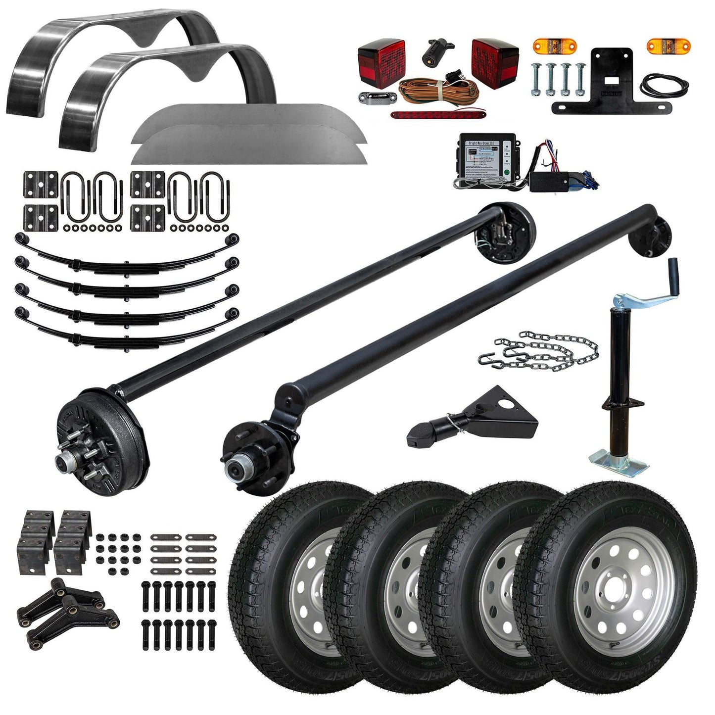 3.5k TK Tandem Axle Trailer Parts Kit - 7000 lb Capacity LD 5x4.5 (Drop Complete Original Series)