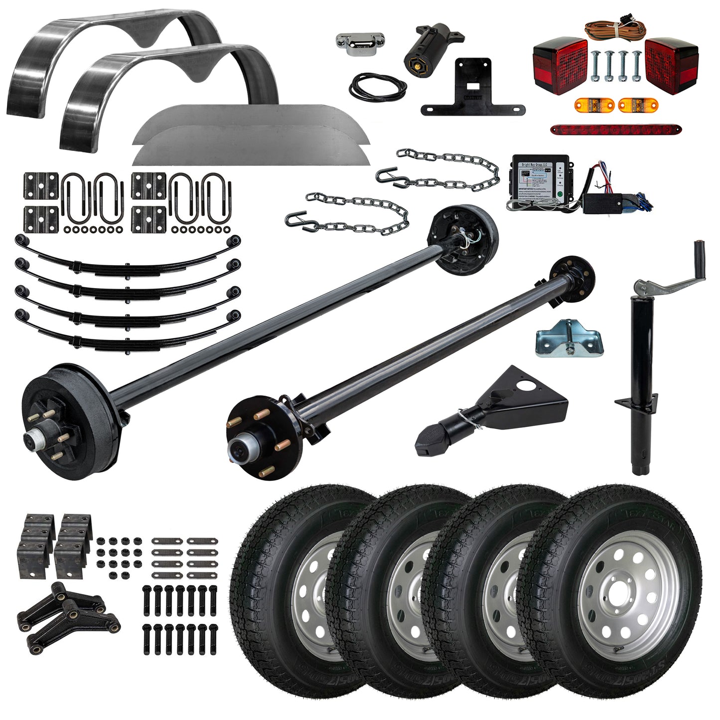 3500 lb TK Tandem Axle Trailer Parts Kit - 7K Capacity LD (Complete Original Series)