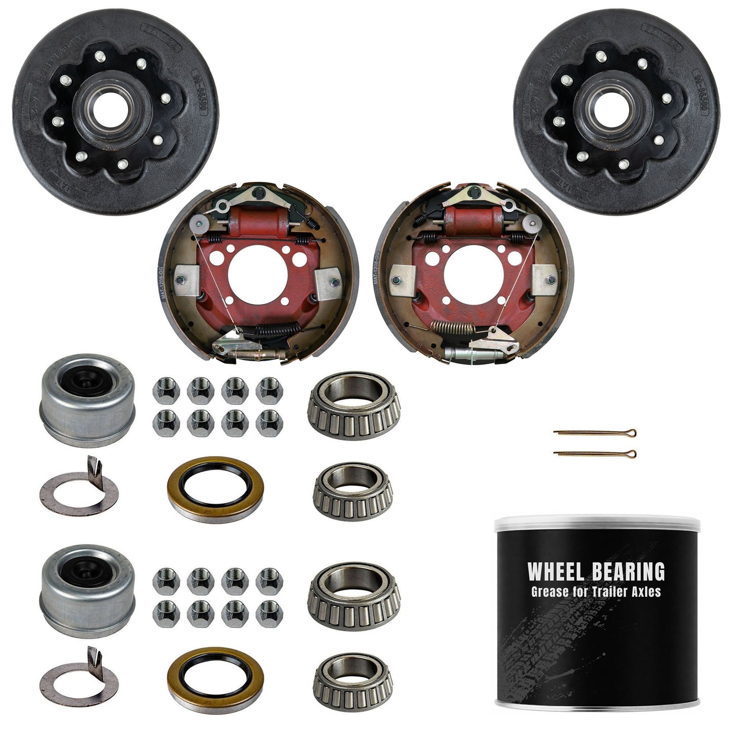 12-1/4" x 3-3/8" Hydraulic Drum Trailer Brake Assembly – 8000 lb Axles
Upgrade your trailer’s stopping power with this 12-1/4" x 3-3/8" Hydraulic Drum Brake Assembl8K Trailer Axle