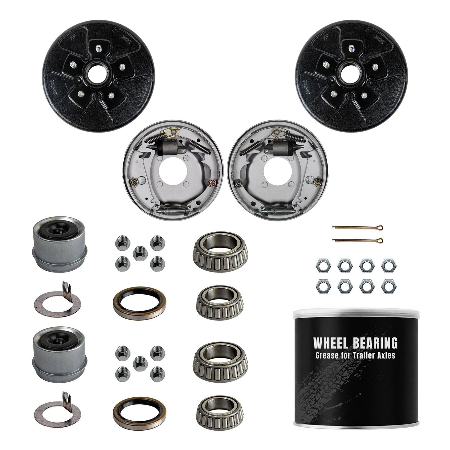 Complete Hydraulic Disc Brake Axle Service Repair Kit for 3500 lb 5 Lug Trailer Axles