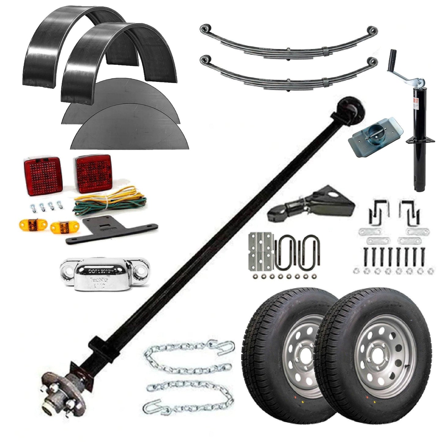 1108 - 4' x 8' Single Axle 2K or 3.5K Utility Trailer DIY Master Plan - 14 How-to Steps - Additional View