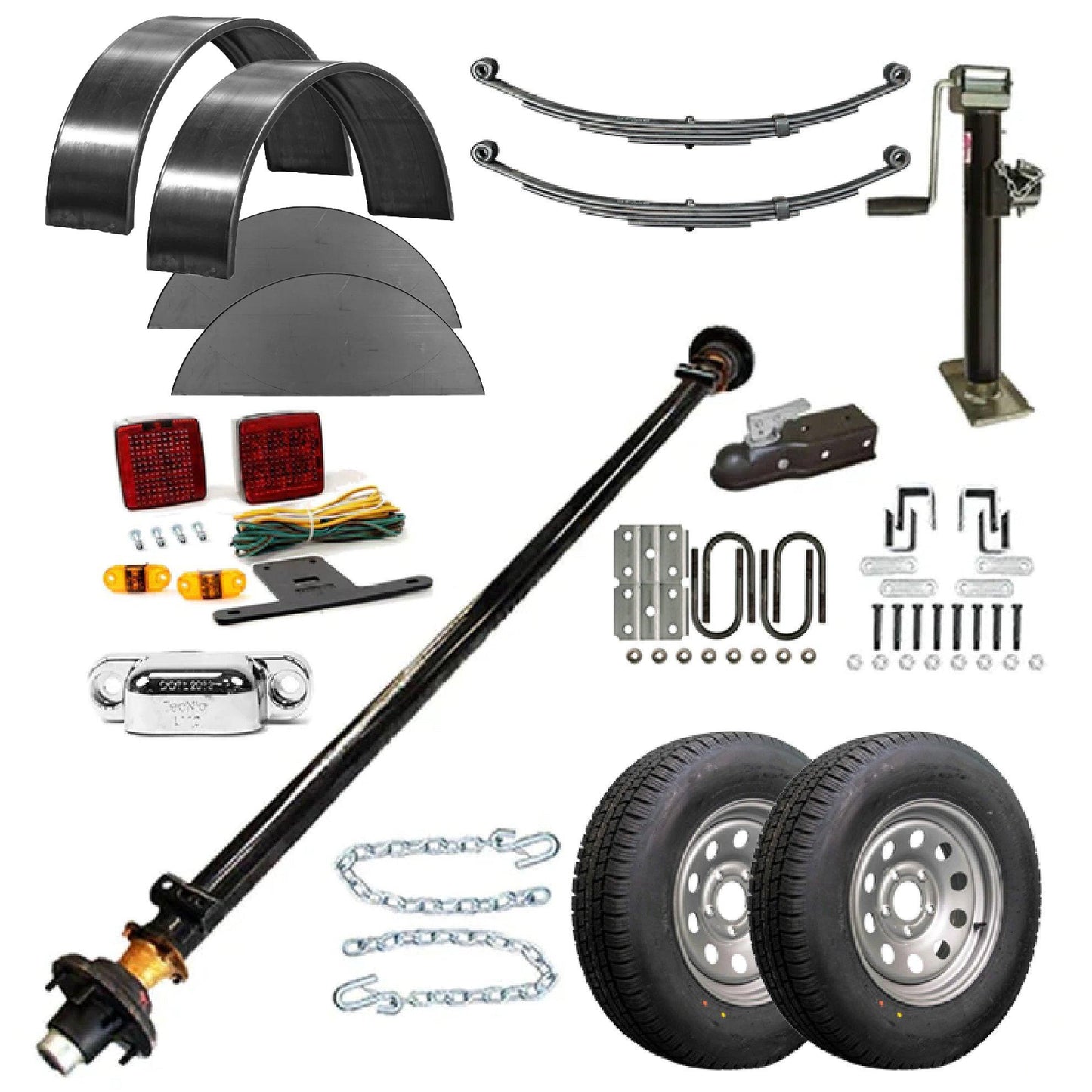 1112 - 6'6" x 12' Single Axle 3.5k or 5.2k Utility Trailer DIY Master Plan - 16 How-to - Additional View