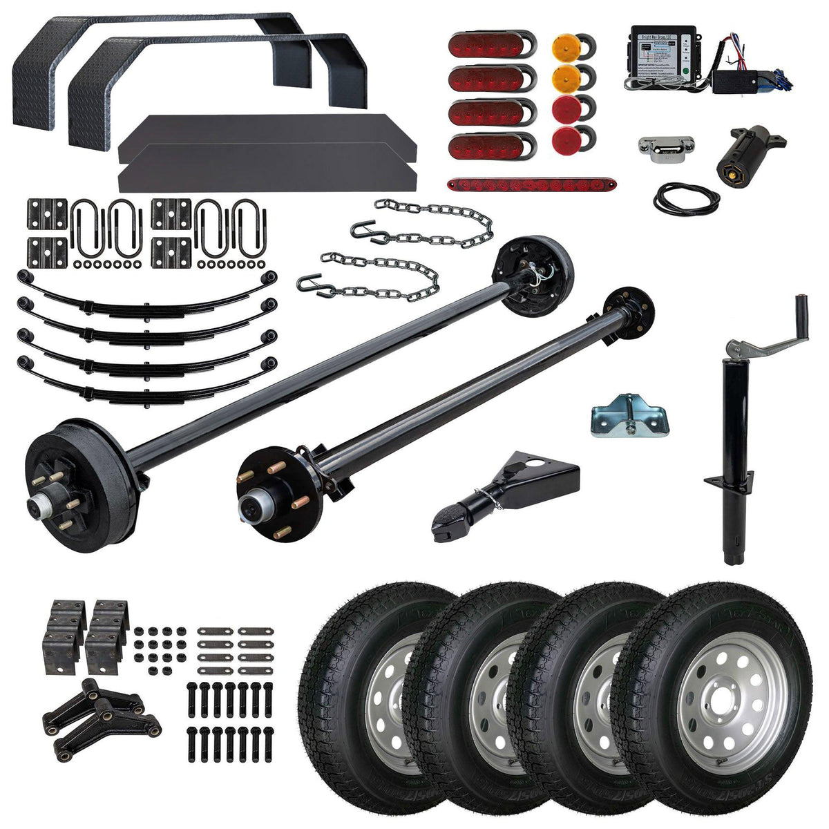 MP12CC Complete DIY Bumper Pull Trailer Kit with Blueprint
