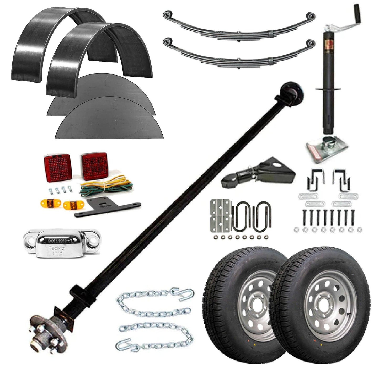 T1110 - 6'4" x 10 Single Axle 3.5K Utility Trailer DIY Master Plan - 14 How-to Steps w/ - Additional View