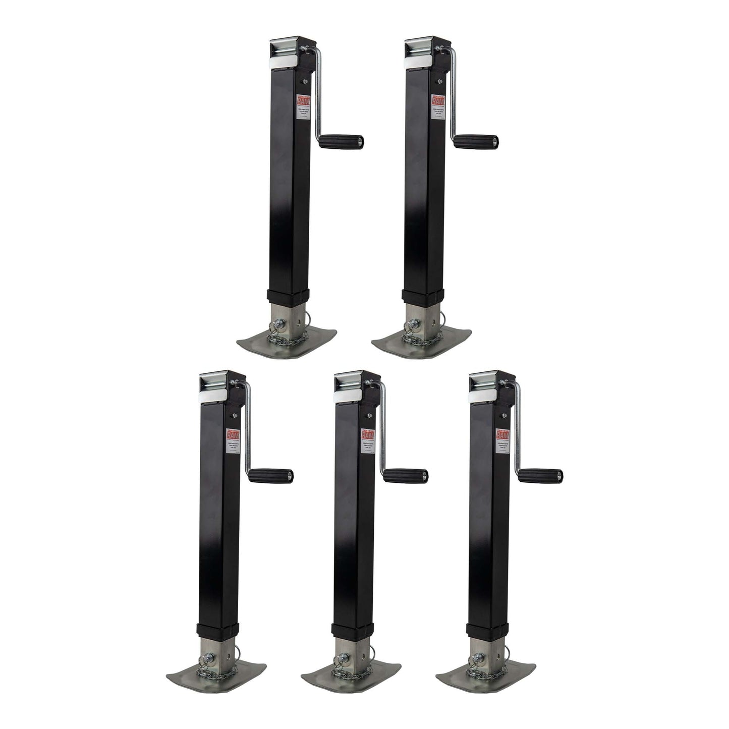 RAM Drop Leg 8k 7k Trailer Jack - 8000 7000 lb Side Wind - The Trailer Parts Outlet