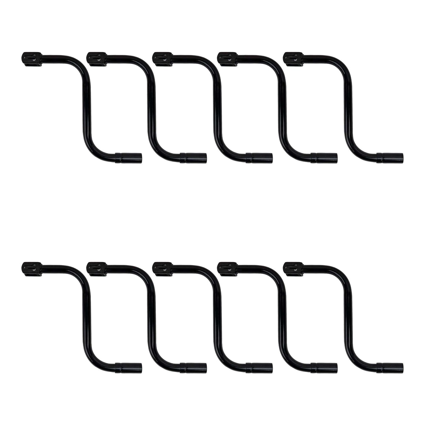 12,000 lb side-wind trailer jack replacement handle with black powder coat finish for heavy-duty trailer jacks - Set of 10