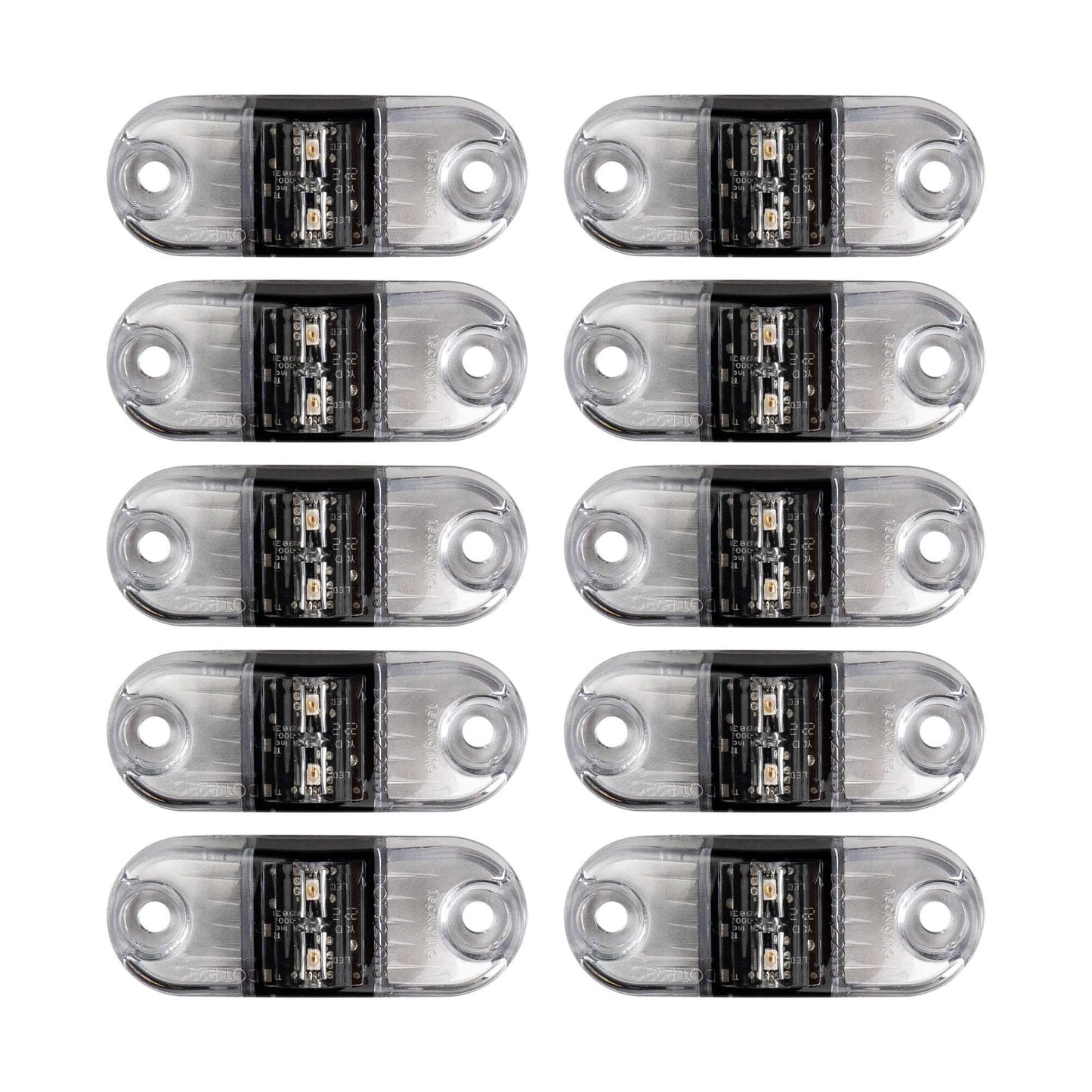 Red P2/PC Sidemarker LED Light W/ 6" Pigtail - Clear Lens - Specifications