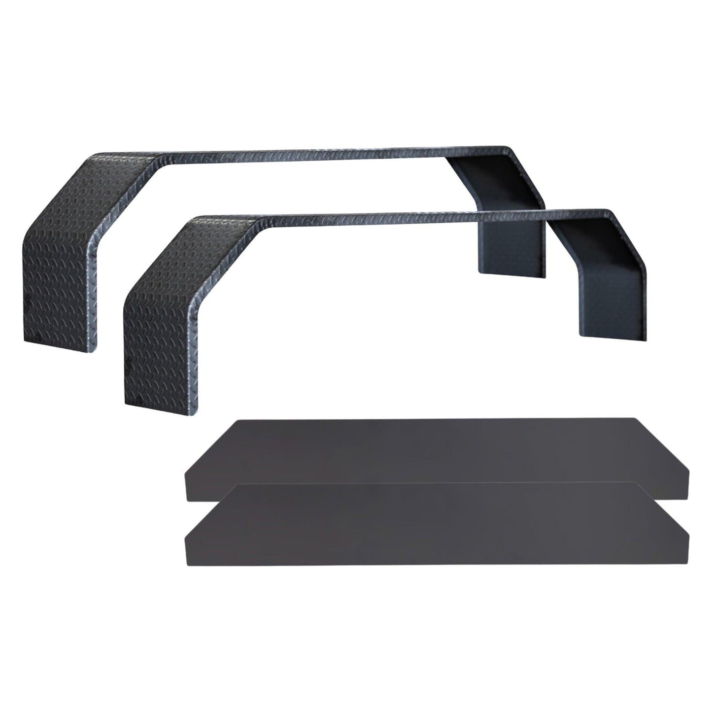 Tandem Axle 9x72 Steel Tread Plate Double Broke Trailer Fender.