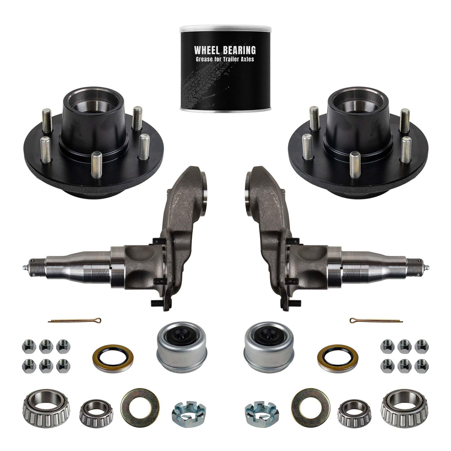 Weld Your Own Idler Axle Kit - for 6000 lb Trailer Axles - 4" Drop