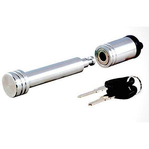 Trailer Tow Hitch Lock w/ 2 keys (PS-18020 Chrome or PS-18021 Black) - The Trailer Parts Outlet