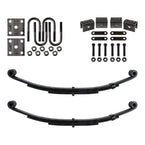 Trailer 3 Leaf Double Eye Spring Suspension and Single Axle Hanger Kit for 1 3/4