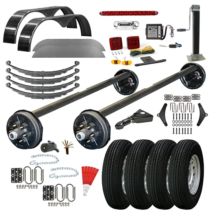 6000 lb Heavy Duty Tandem Axle TK Trailer Kit - 12k Capacity - (Drop Original Series) - The Trailer Parts Outlet