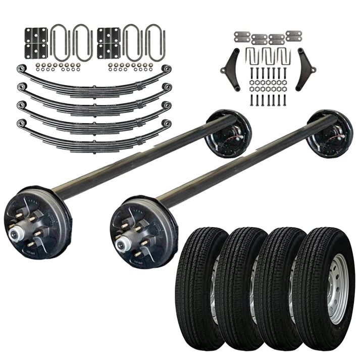 6000 lb Heavy Duty Tandem Axle TK Trailer Kit - 12k Capacity - (Drop Original Series) - The Trailer Parts Outlet