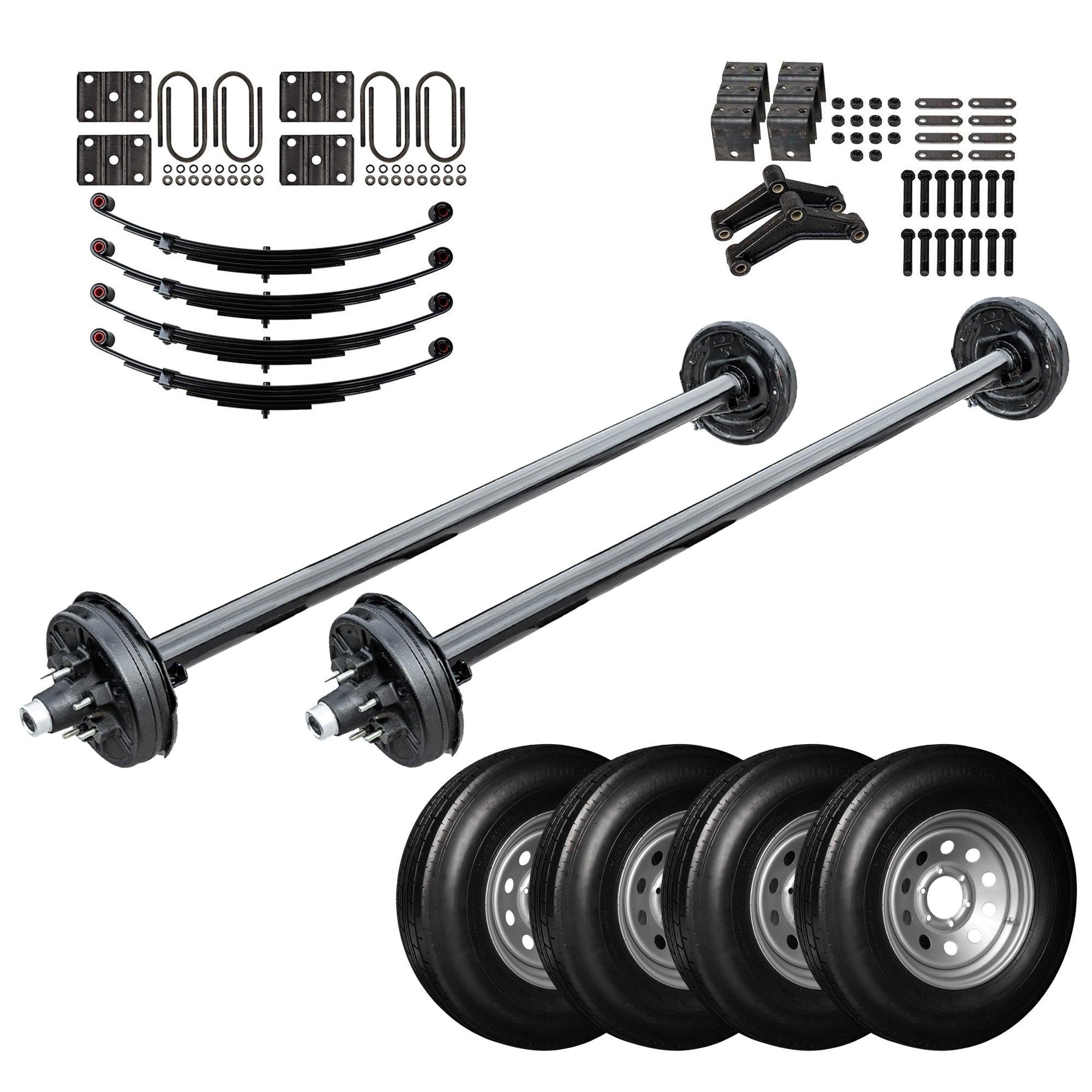 thumbnail image 2 of LIBRA 6000# Single Trailer Axle Suspension Kit W/ 3000# Leaf Springs & U-Bolts 2 of 6