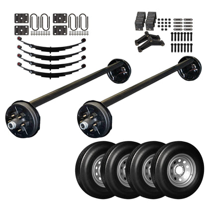 6000 lb Heavy Duty Tandem Axle TK Trailer Kit - 12k Capacity - (Drop Original Series)