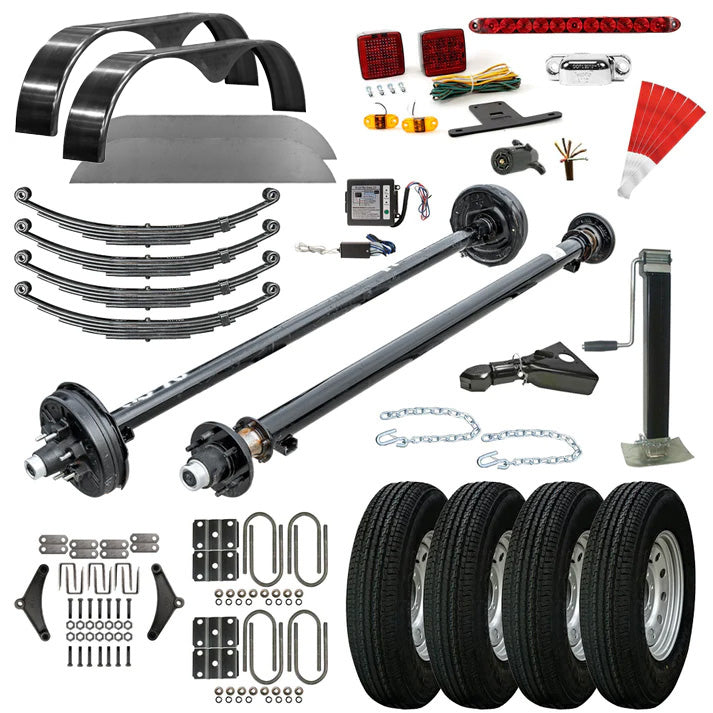 Kit de piezas para remolque de un solo eje TK de 5200 lb - Capacidad de 5.2K LD (serie original completa) 