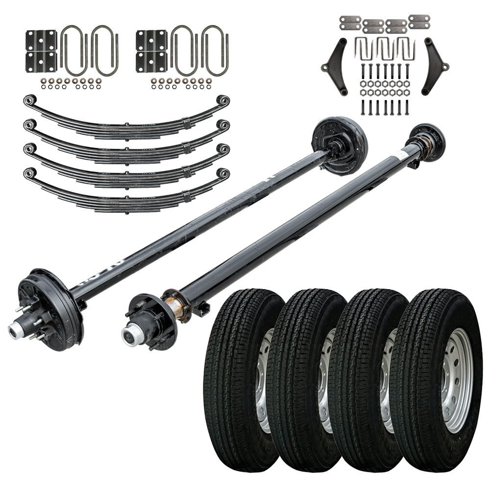 6000 lb TK Light Duty Single Axle Kit - 6K Capacity (Axle Series) - The Trailer Parts Outlet
