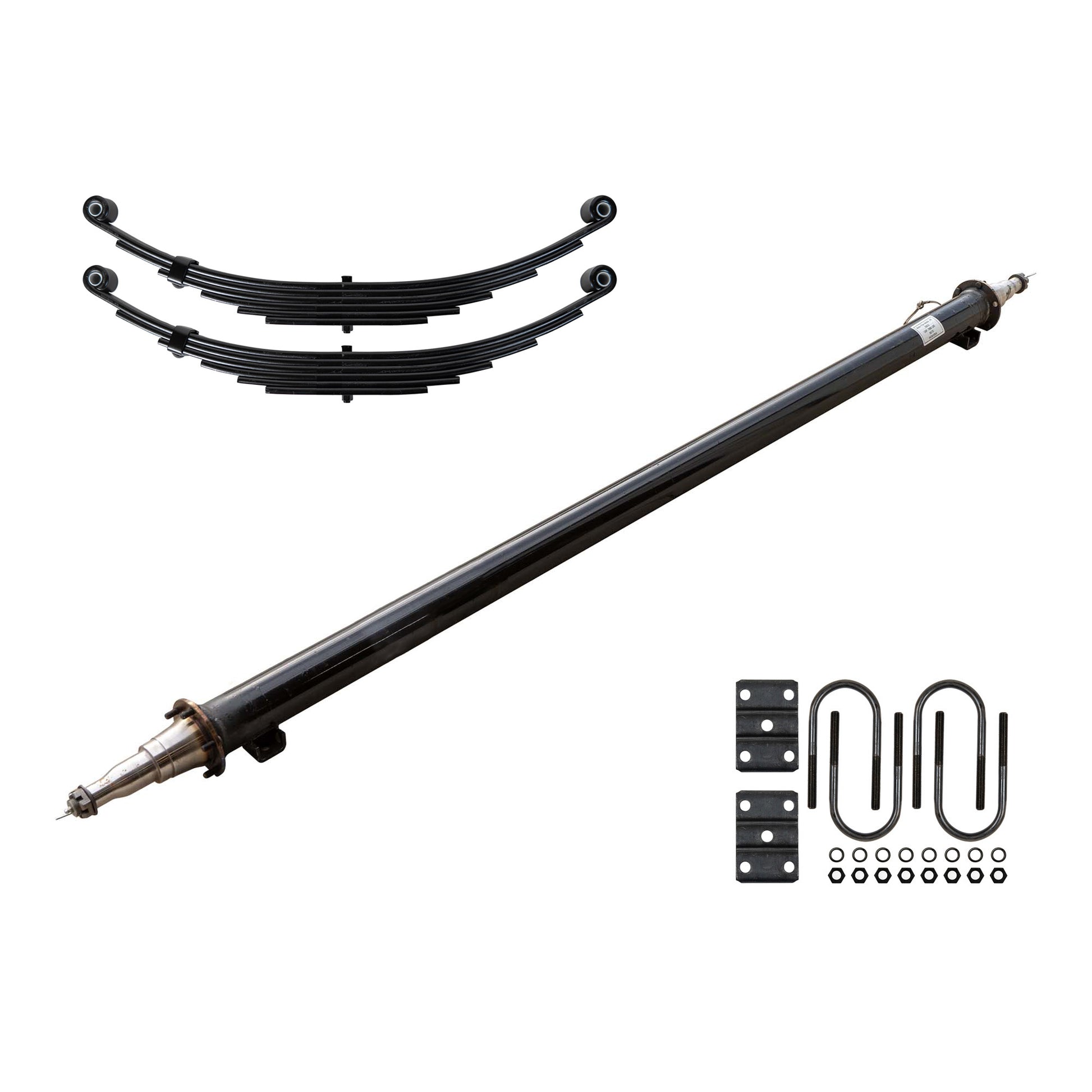 7k TK Trailer Axle Beam - (7000 lb Beam Only) with 6 leaf 7000 lb springs and u-bolt kit
