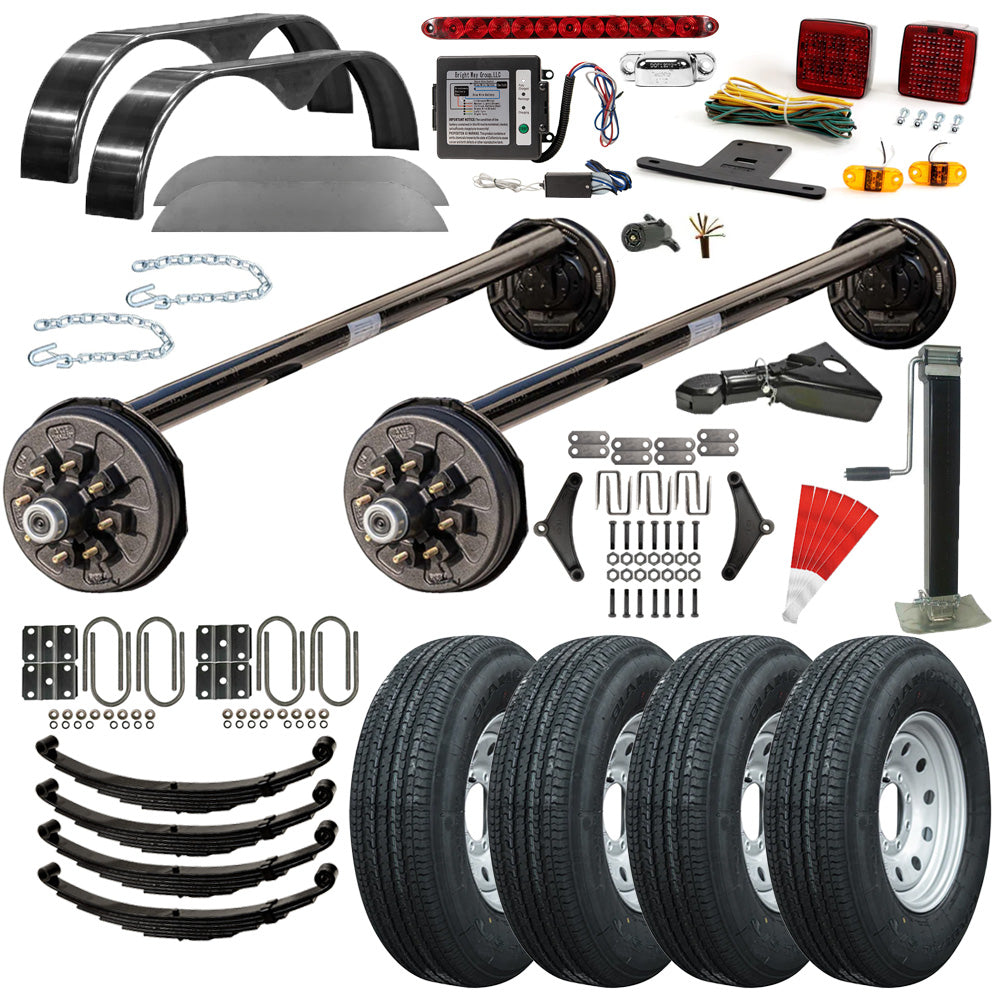 7000 lb TK Tandem Axle HD Kit - 14K Capacity (Drop Axle Series) - The Trailer Parts Outlet