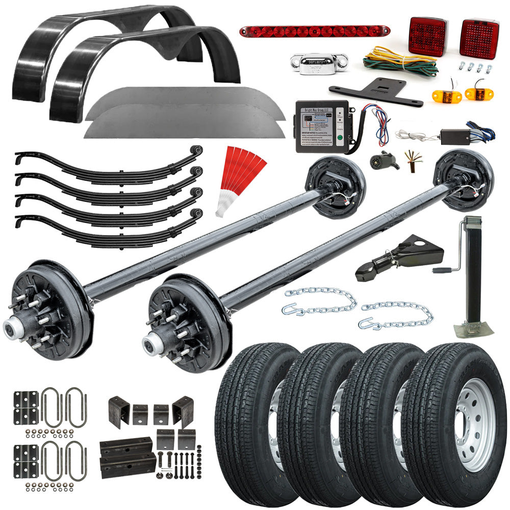 7000 lb Tandem Heavy Duty Complete TK Trailer Kit - Bumper Pull