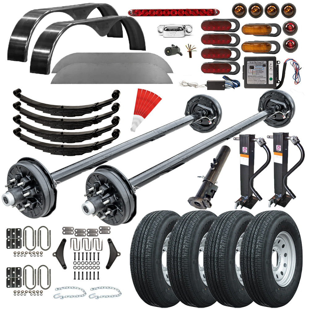 7000 lb TK Tandem Axle Bumper Pull Trailer Parts Kit - 14K Capacity HD (Complete Original Series) - The Trailer Parts Outlet