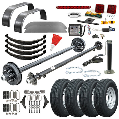 7000 lb Tandem Light Duty Complete TK Trailer Kit