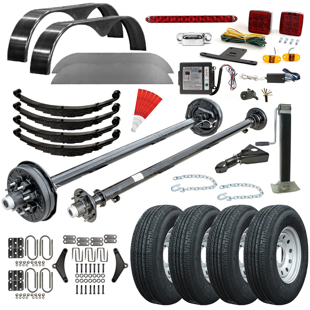 7000 lb Light Duty Tandem Axle TK Trailer kit - 14K Capacity (Original Series) - The Trailer Parts Outlet
