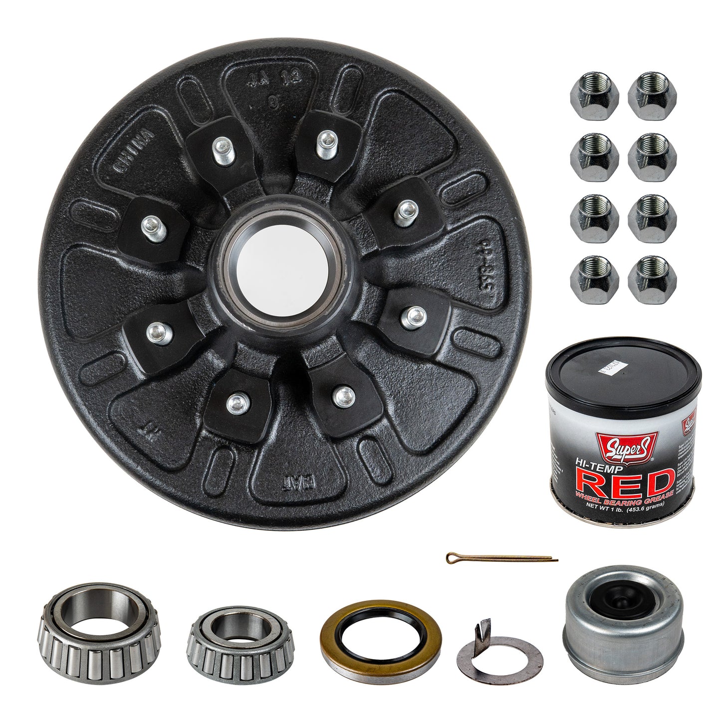 7k Trailer Axle Hub and Drum - 8 lug