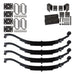 Trailer 5 Leaf Slipper Spring Suspension and Tandem Axle Hanger Kit for 3" Tubes - 7000 lb Axles