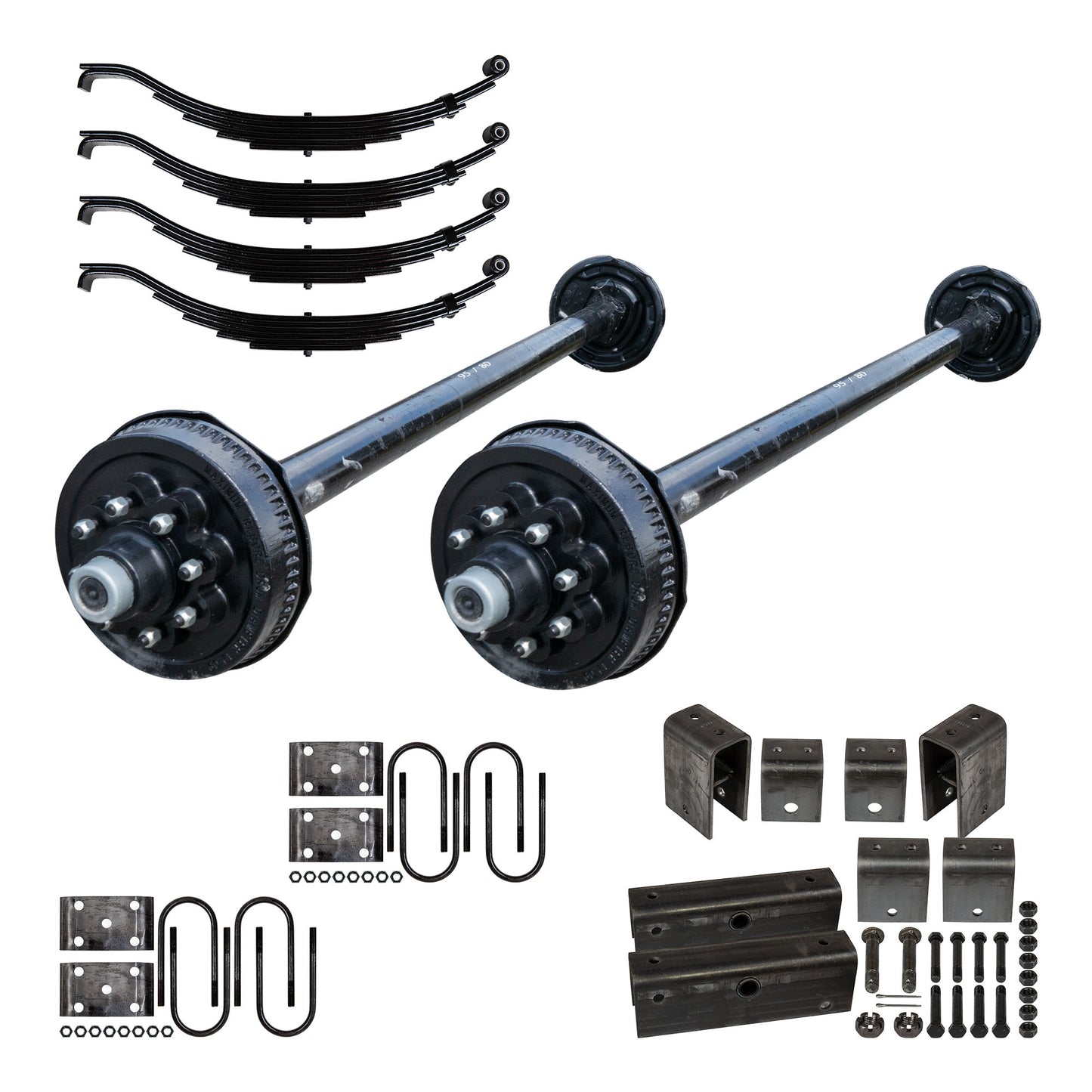 Kit de eje TK híbrido en tándem TK de 8000 lb - Capacidad de 16 K (serie de ejes) Espárragos de 9/16" 