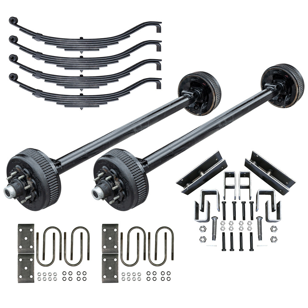 8000 lb TK Tandem Axle Kit - 16K Capacity (Axle Series) 9/16" Studs - The Trailer Parts Outlet