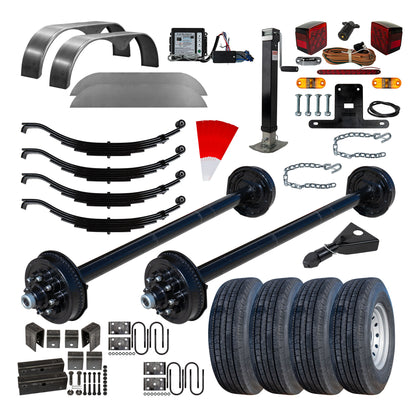 Kit de eje TK híbrido en tándem TK de 8000 lb - Capacidad de 16 K (serie de ejes) Espárragos de 9/16" 