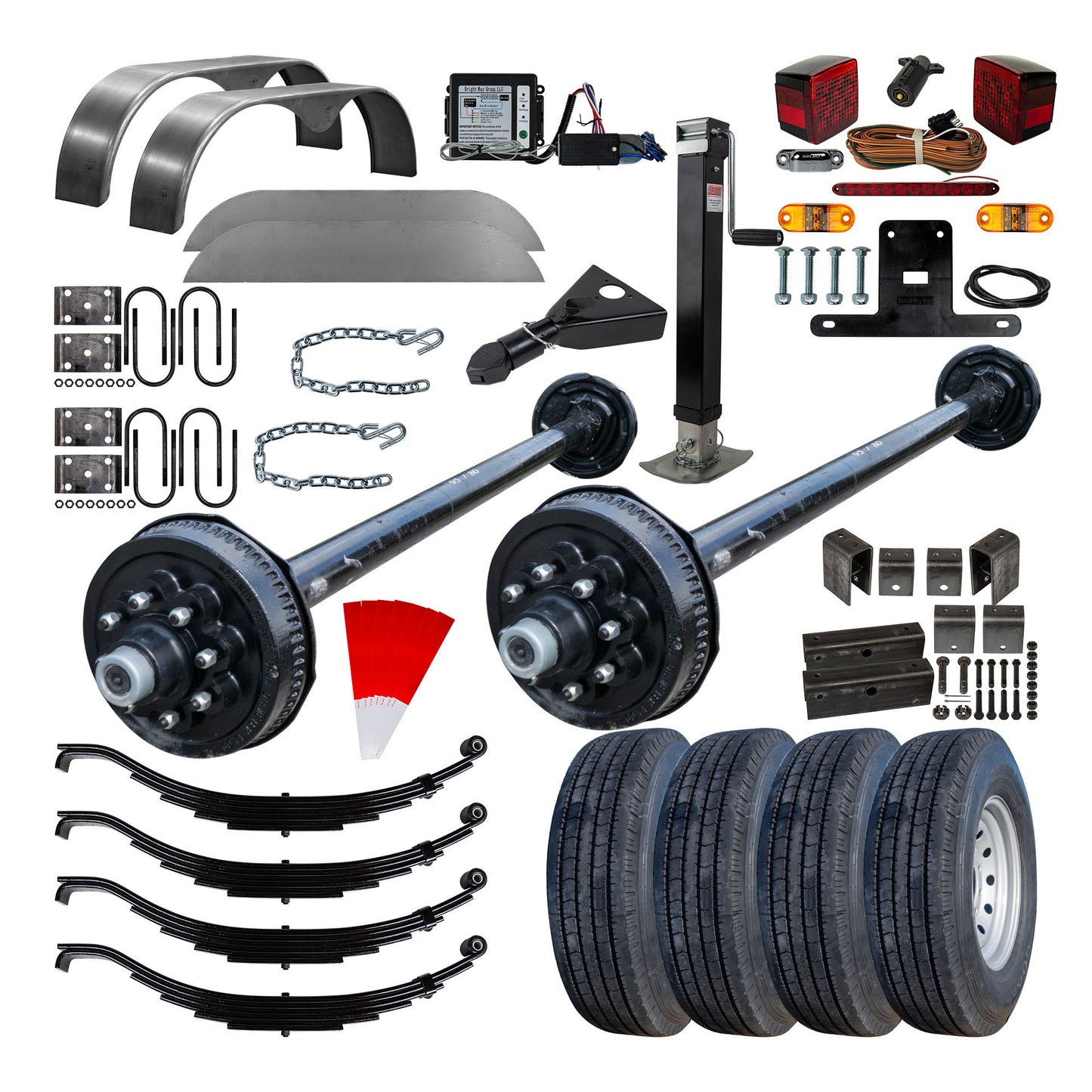 8000 lb TK Hybrid Tandem TK Axle Kit - 16K Capacity (Axle Series) 9/16" Studs