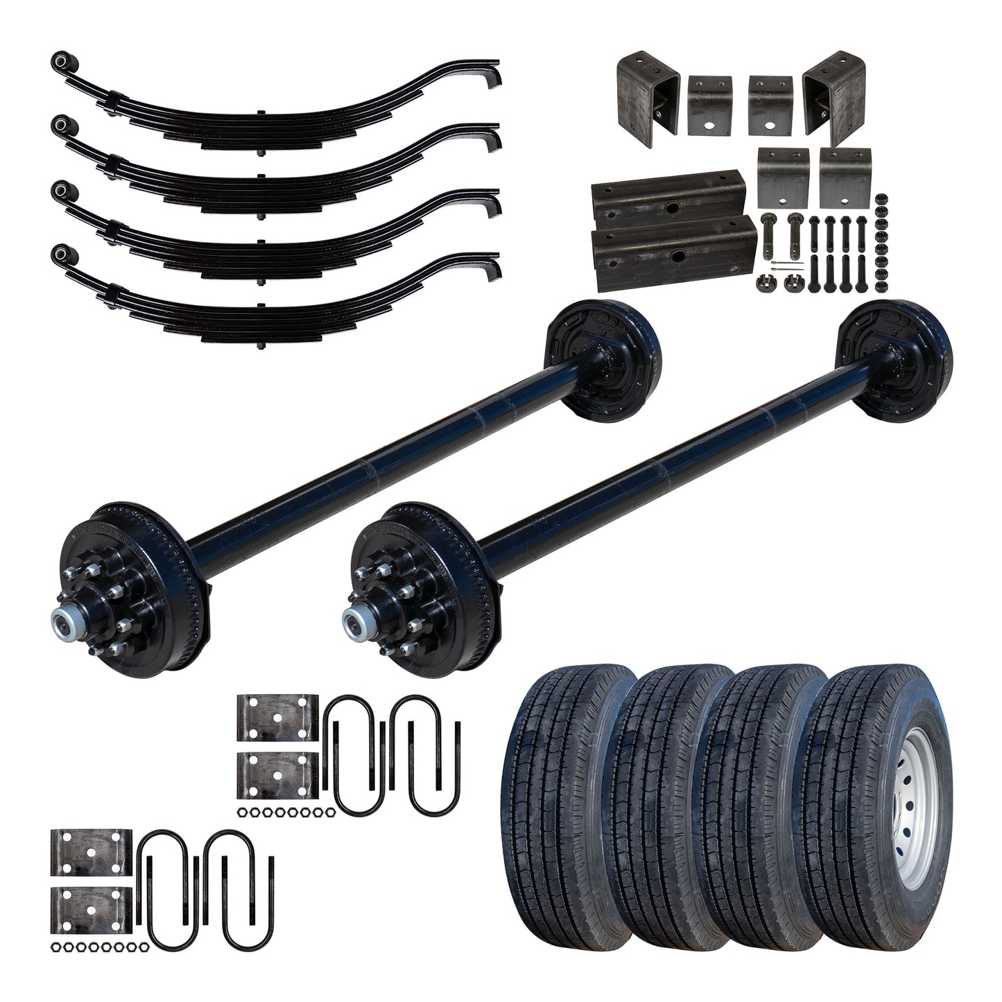 8000 lb TK Hybrid Tandem TK Axle Kit - 16K Capacity (Axle Series) 9/16" Studs