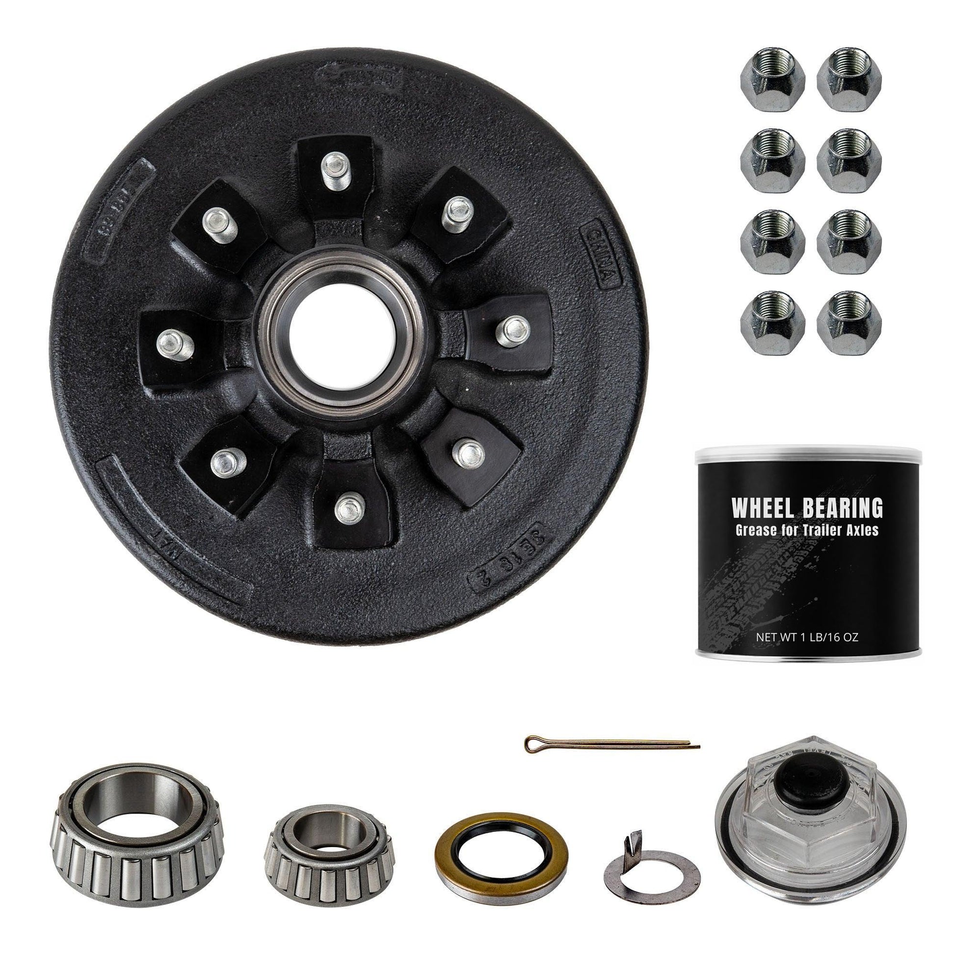 8000 lb Hybrid Hub & Drum Assembly - 8 Lug